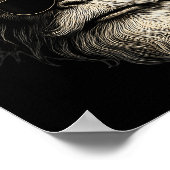 Bigfoot Face Sungles Santa Christmas Funny Xmas Sa Poster (Hoek)