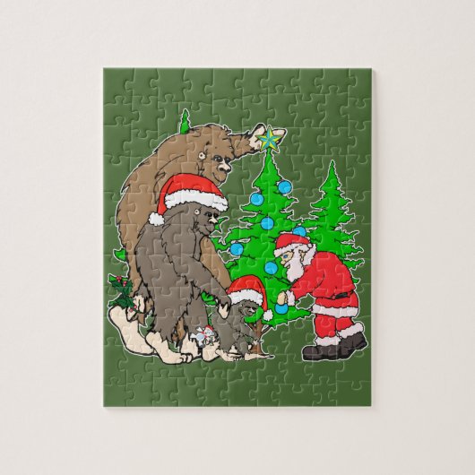 Bigfoot familie en Santa Legpuzzel (Verticaal)