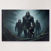 Bigfoot Family, Sasquatch, mythische wezens Legpuzzel (Horizontaal)