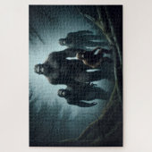 Bigfoot Family, Sasquatch, mythische wezens Legpuzzel (Verticaal)