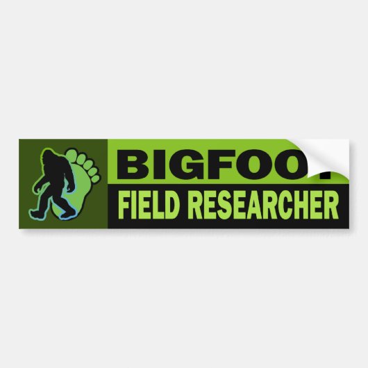 Bigfoot Field Researcher Bumpersticker (Voorkant)