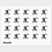 Bigfoot Fiets Hawaii Vlag Vierkante Sticker (Vel)