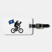 Bigfoot Fiets South Carolina Vlag Bagagelabel (Voorkant horizontaal)