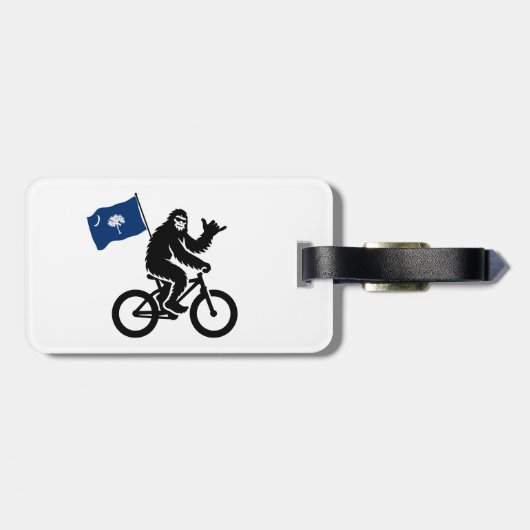 Bigfoot Fiets South Carolina Vlag Bagagelabel (Achterkant horizontaal)