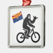 Bigfoot Fietsen Arizona Vlag Metalen Ornament (Links)