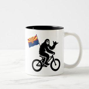 Bigfoot Fietsen Arizona Vlag Tweekleurige Koffiemok