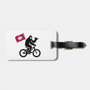 Bigfoot Fietsen Arkansas Vlag Bagagelabel