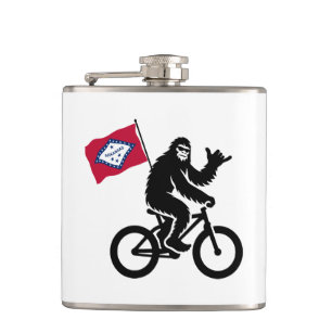 Bigfoot Fietsen Arkansas Vlag Heupfles