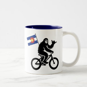 Bigfoot Fietsen Colorado Vlag Tweekleurige Koffiemok