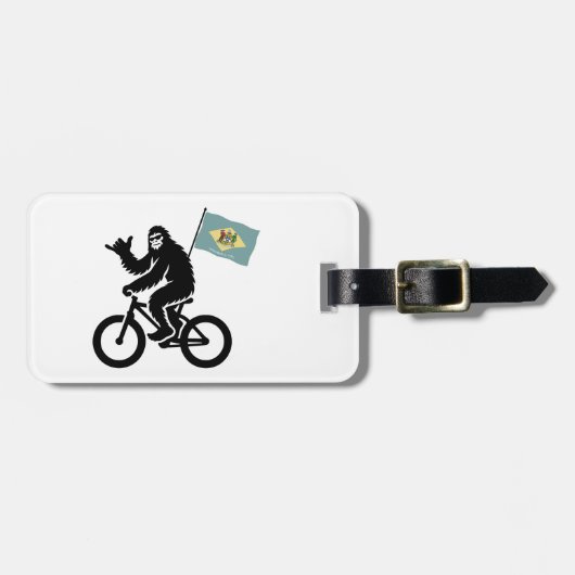 Bigfoot Fietsen Delaware Vlag Bagagelabel (Voorkant horizontaal)