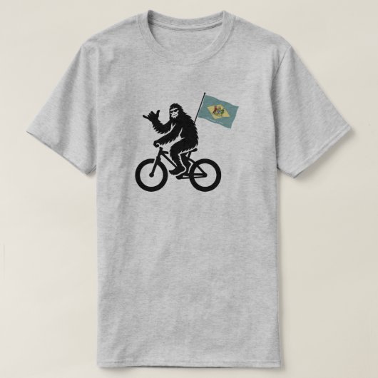Bigfoot Fietsen Delaware Vlag T-shirt (Design voorkant)