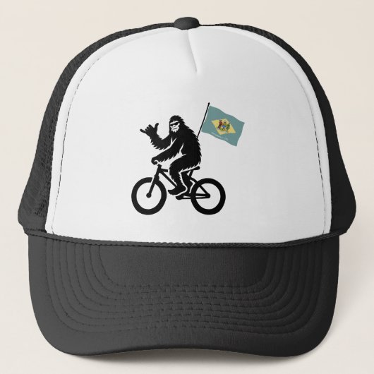 Bigfoot Fietsen Delaware Vlag Trucker Pet (Voorkant)