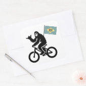 Bigfoot Fietsen Delaware Vlag Vierkante Sticker (Envelop)