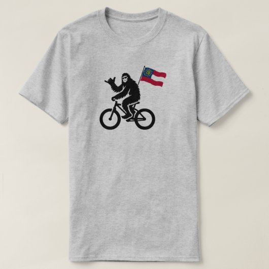 Bigfoot Fietsen Georgië Vlag T-shirt (Design voorkant)