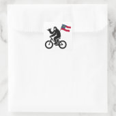 Bigfoot Fietsen Georgië Vlag Vierkante Sticker (Tas)