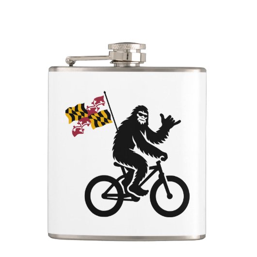 Bigfoot Fietsen Maryland Vlag Heupfles (Voorkant)