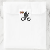 Bigfoot Fietsen Maryland Vlag Vierkante Sticker (Tas)