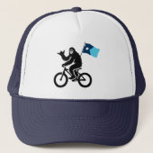 Bigfoot Fietsen Minnesota Vlag Trucker Pet (Voorkant)