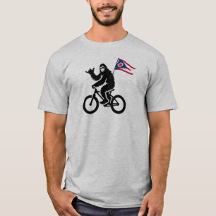 Bigfoot Fietsen Ohio Vlag T-shirt
