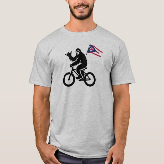 Bigfoot Fietsen Ohio Vlag T-shirt (Voorkant)