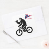 Bigfoot Fietsen Ohio Vlag Vierkante Sticker (Envelop)
