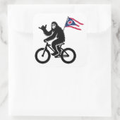 Bigfoot Fietsen Ohio Vlag Vierkante Sticker (Tas)