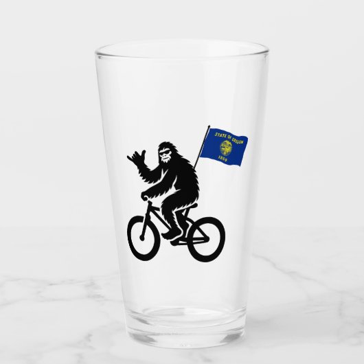 Bigfoot Fietsen Oregon Vlag Glas (Voorkant)
