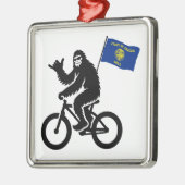 Bigfoot Fietsen Oregon Vlag Metalen Ornament (Links)