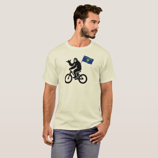 Bigfoot Fietsen Oregon Vlag T-shirt (Voorkant volledig)