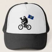Bigfoot Fietsen Oregon Vlag Trucker Pet (Voorkant)