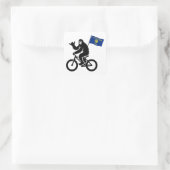 Bigfoot Fietsen Oregon Vlag Vierkante Sticker (Tas)