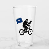 Bigfoot Fietsen South Carolina Vlag Glas (Voorkant)