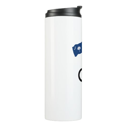 Bigfoot Fietsen South Carolina Vlag Thermosbeker (Gedraaid links)