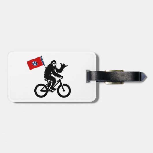 Bigfoot Fietsen Tennessee Vlag Bagagelabel (Achterkant horizontaal)