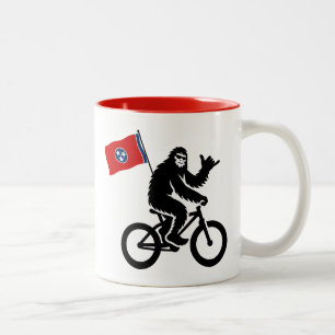 Bigfoot Fietsen Tennessee Vlag Tweekleurige Koffiemok