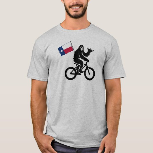 Bigfoot Fietsen Texas Vlag T-shirt (Voorkant)