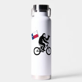Bigfoot Fietsen Texas Vlag Waterfles (Voorkant)