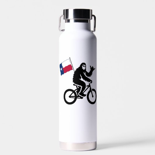 Bigfoot Fietsen Texas Vlag Waterfles (Voorkant)