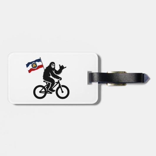 Bigfoot Fietsen Utah Vlag Bagagelabel (Achterkant horizontaal)