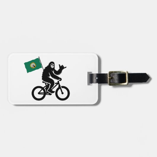 Bigfoot Fietsen Washington Vlag Bagagelabel (Voorkant horizontaal)
