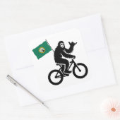 Bigfoot Fietsen Washington Vlag Vierkante Sticker (Envelop)