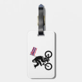 Bigfoot Fietsend Hawaï Vlag Bagagelabel (Achterkant verticaal)