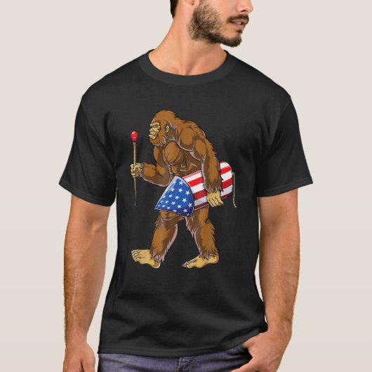 Bigfoot Fireworks T 4e juli Kinder boys Sasquatc T-shirt (Voorkant)
