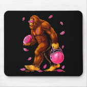 Bigfoot Football Nk Ribbon Breast Cancer Awareness Muismat (Voorkant)