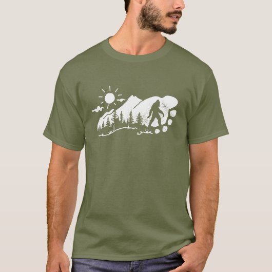 Bigfoot Footprint Graphic T-shirt (Voorkant)