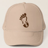 Bigfoot Footprint Silhouette Sasquatch Trucker Pet (Voorkant)