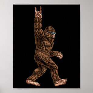 Bigfoot for Men and Women - Rock on Sasquatch Big Poster