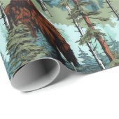 Bigfoot Forest Stare Down Scary Cadeaupapier (Rol Hoek)