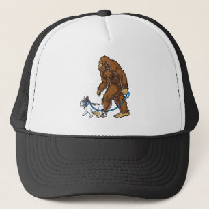 Bigfoot French Bulldog Shirt for Men Boys Trucker Pet