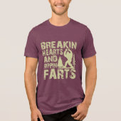 Bigfoot Funny Breaking Hearts & Rippin Farts T-shi Tri-Blend Shirt (Voorkant)